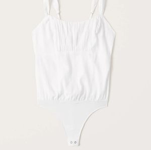 White Cami Ruched Bodysuit